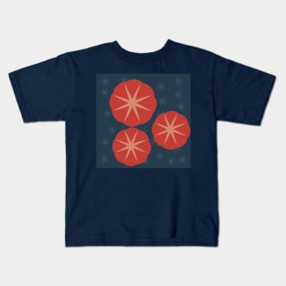 Poppies Red Flowers Japanese Woodcut Print Shibori Kids T-Shirt